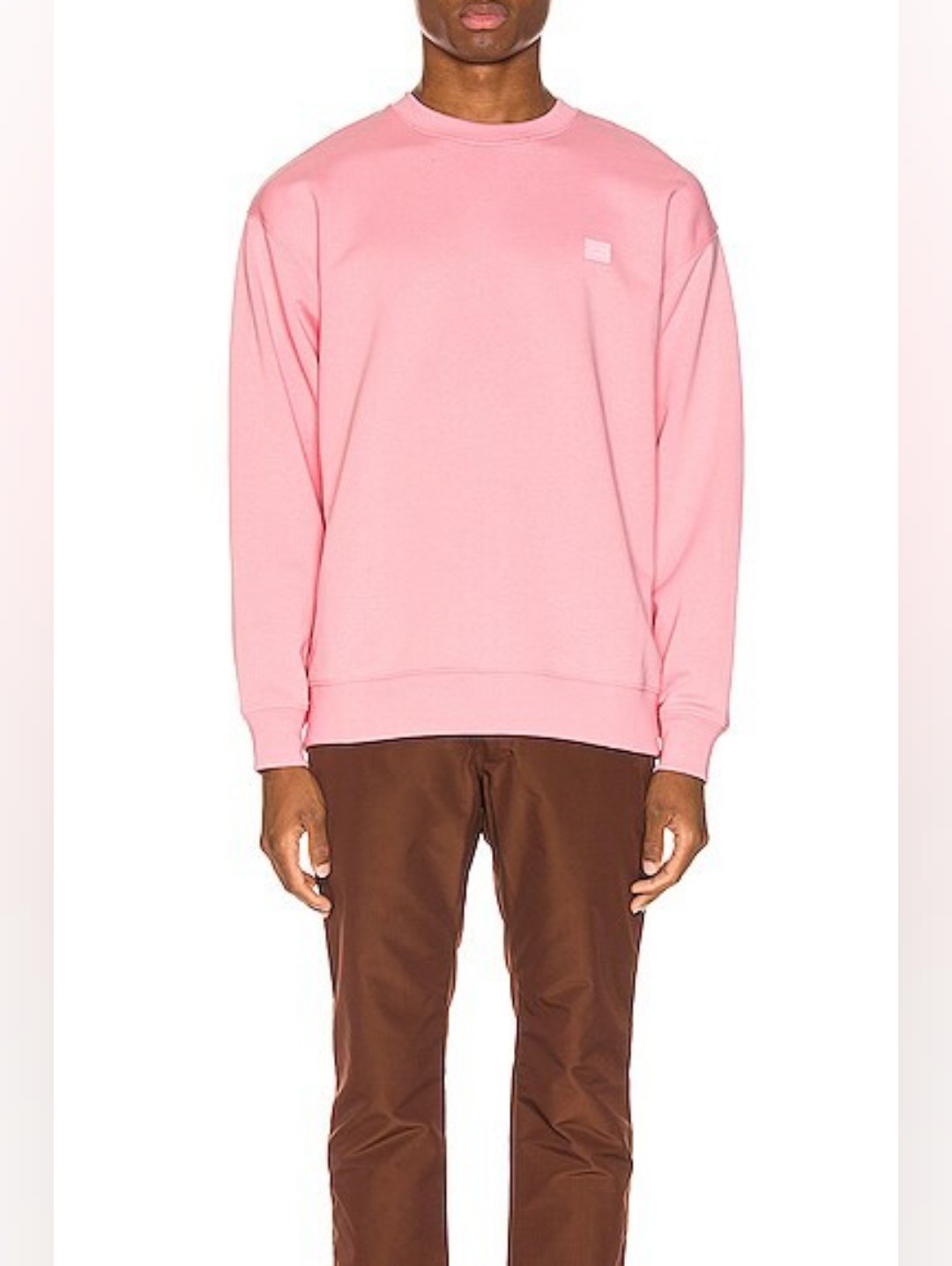 Acne Studios Forba Face Logo Pink Sweatshirt